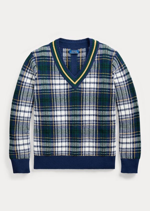 Suéter Polo Ralph Lauren Tartan Wool Cricket Homem 37592-VYFW